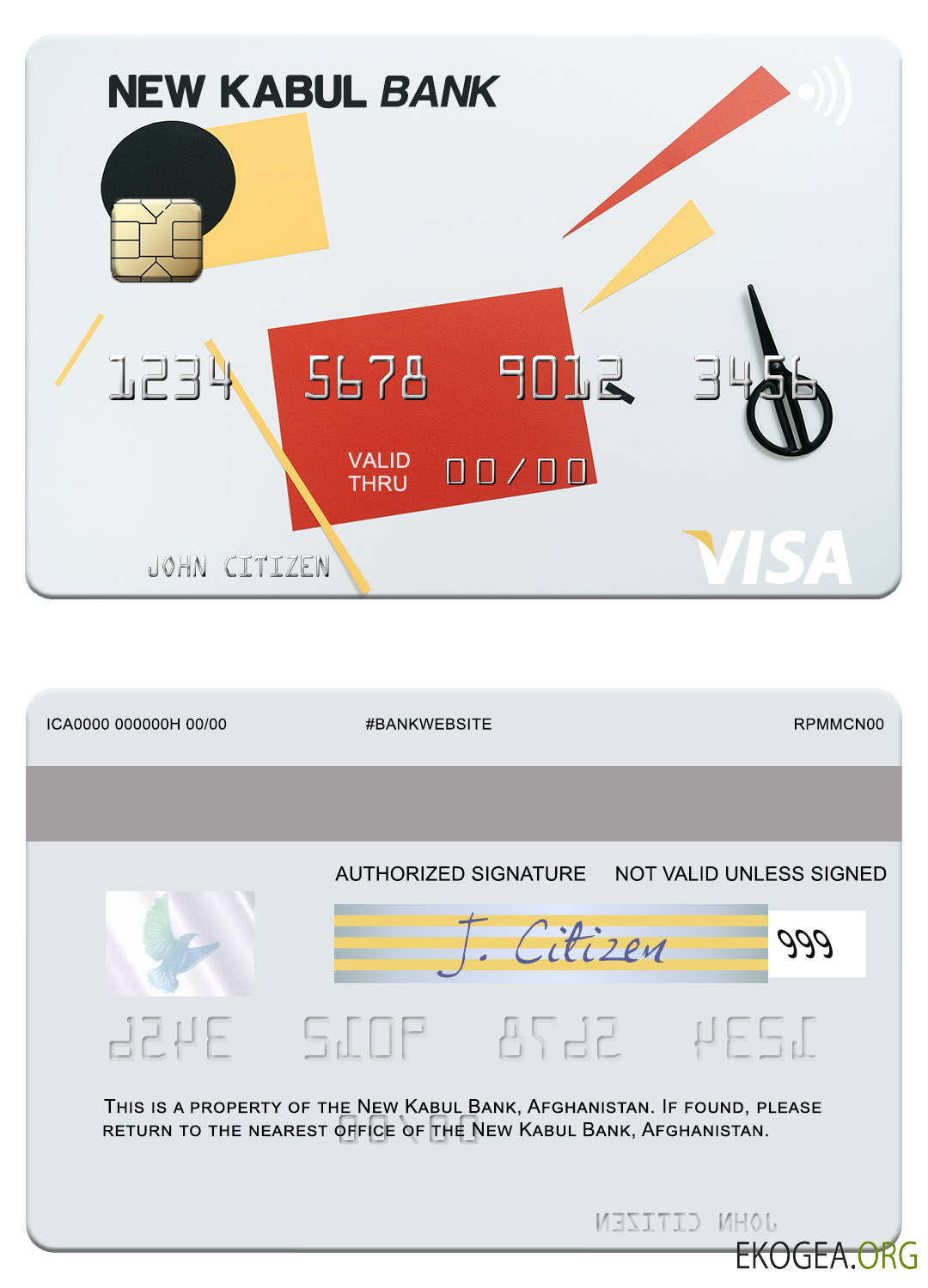 Carte visa Afghanistan New Kabul Bank